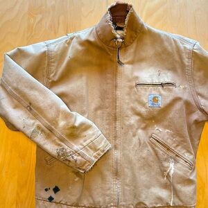 Vintage- very used Carhartt wool blanket lined Detroit jacket. Circa 1994